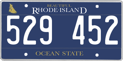 RI license plate 529452