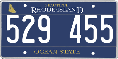 RI license plate 529455