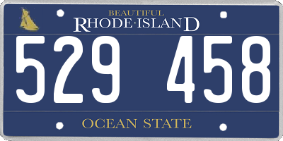 RI license plate 529458