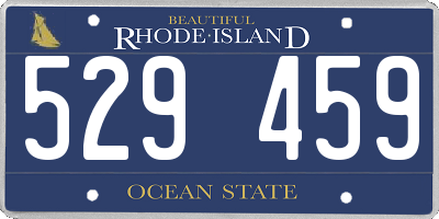 RI license plate 529459