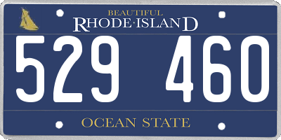 RI license plate 529460