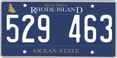 RI license plate 529463