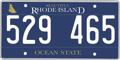 RI license plate 529465