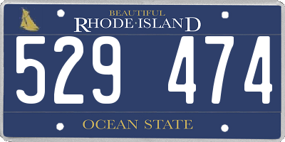 RI license plate 529474