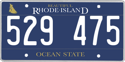 RI license plate 529475