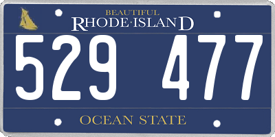 RI license plate 529477