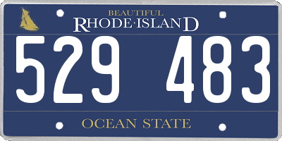 RI license plate 529483