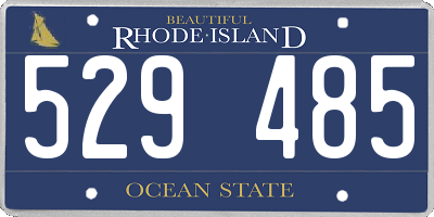 RI license plate 529485