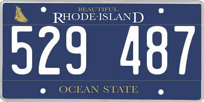 RI license plate 529487