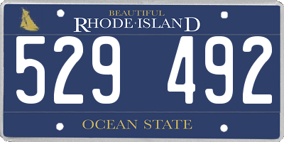 RI license plate 529492