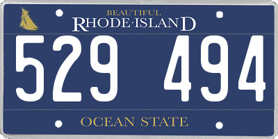 RI license plate 529494