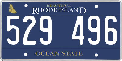 RI license plate 529496