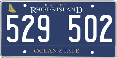 RI license plate 529502