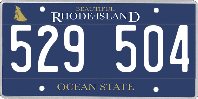 RI license plate 529504