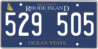 RI license plate 529505