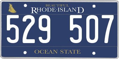 RI license plate 529507