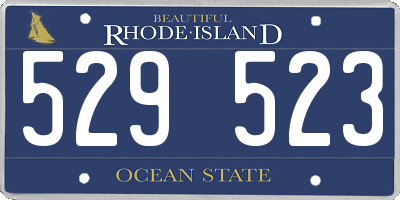 RI license plate 529523