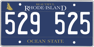 RI license plate 529525