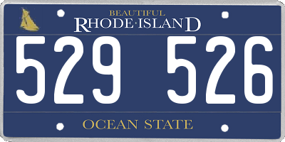 RI license plate 529526