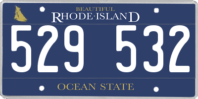 RI license plate 529532