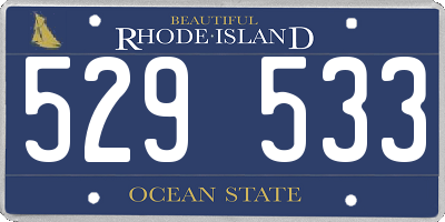 RI license plate 529533