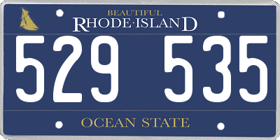 RI license plate 529535