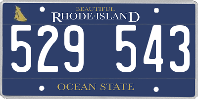 RI license plate 529543