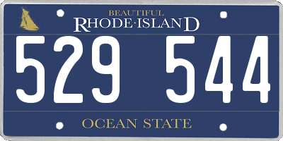RI license plate 529544