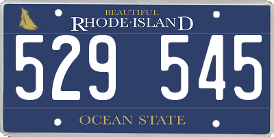 RI license plate 529545