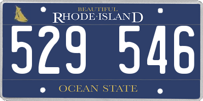 RI license plate 529546
