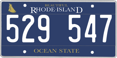 RI license plate 529547