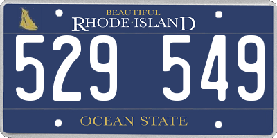 RI license plate 529549