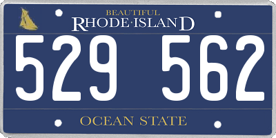 RI license plate 529562