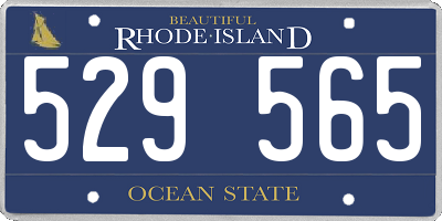 RI license plate 529565
