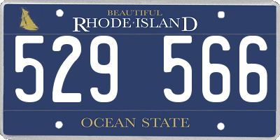 RI license plate 529566