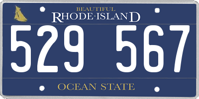 RI license plate 529567