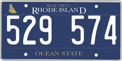 RI license plate 529574