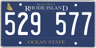 RI license plate 529577