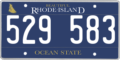 RI license plate 529583
