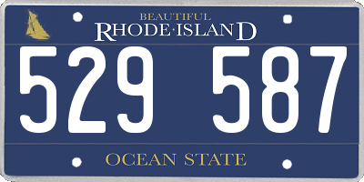 RI license plate 529587