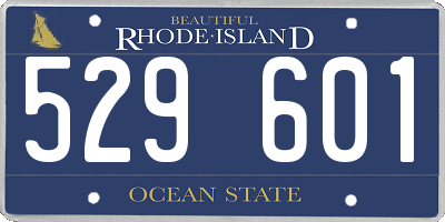 RI license plate 529601