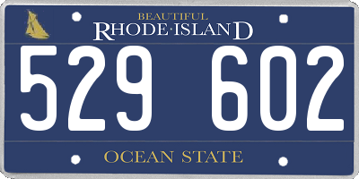 RI license plate 529602