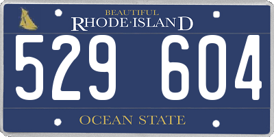 RI license plate 529604