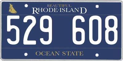 RI license plate 529608