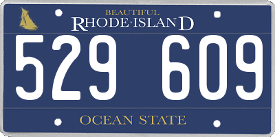 RI license plate 529609