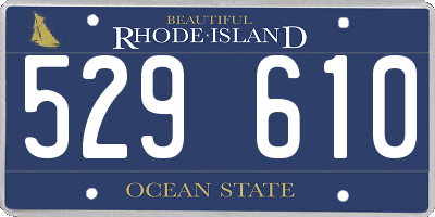 RI license plate 529610