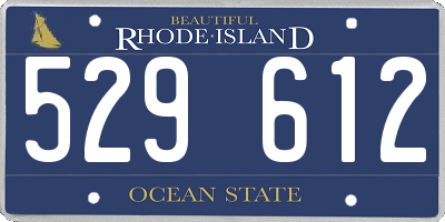 RI license plate 529612