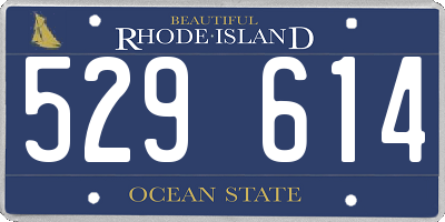 RI license plate 529614