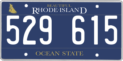 RI license plate 529615