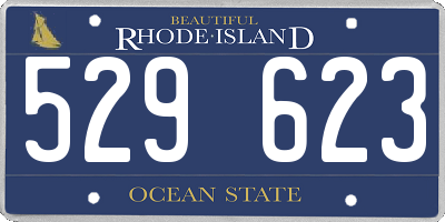 RI license plate 529623